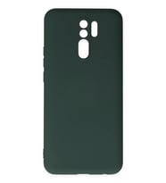 Redmi 9 Kılıf Nano içi Kadife Silikon - Koyu Yeşil