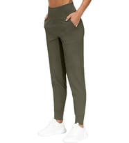 Kadın Yüksek Bel Yoga Koşu Egzersiz Joggers Hafif Eşofman Altı JOGER-EŞOFMAN (Haki)