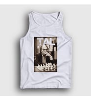 Presmono Unisex Beyaz Mikhail Tal Büyükusta Satranç Atlet 421680tt (Beyaz)