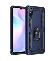 Xiaomi Redmi 9a Kılıf Sofya Yüzüklü Silikon Kapak - Lacivert