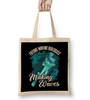 Funny Future Marine Biologist Making Waves Pun Bez Çanta Uzun Saplı