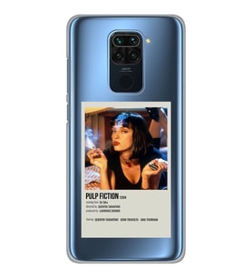 Xiaomi Redmi Note 9 Uyumlu Pulp Fiction Minimalist Poster Desenli Şeffaf Telefon Kılıfı