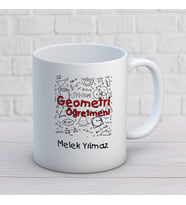 Kişiye Özel Meslek Geometri Öğretmeni Hediyelik Kupa Bardak 1 Adet