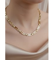 Xuping Meander Desen Kolye 14K Gold 45 CM