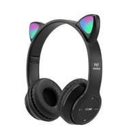 P47m Cat Ear Çocuk Baş-kulak Bluetooth Kulaklık-siyah Siyah
