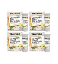 Youplus Vitamin C Çinko Propolis 20 Efervesan Tablet 4'lü