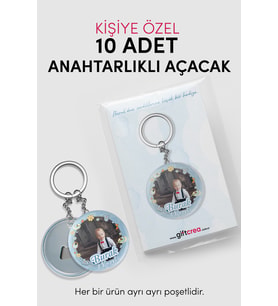 Yeni Doğan Bebek İçin Hoş Geldin Anahtarlık – Yuvarlak Açacaklı Fotoğraf Baskılı (Model 2)