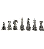 ( Sadece Satranç Taşı İsteyene ) GiftHome Premium Battal Boy Metal İşlemeli KLASİK Satranç Taşı