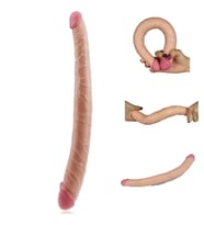 Love Toy Dev Boyutlu 37 Cm Ultra Soft Çift Başlı Realistik Penis