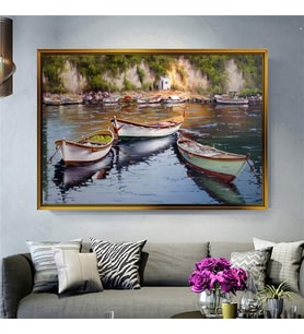 Altın Çerçeveli dekoratif tablo a192 (Gold)