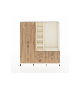 Hyperion Dolap 13 Raflı 3 Çekmeceli 4 Kapaklı 220x44x243 Aytaşı-Çam/Çam
