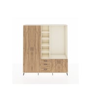 Hyperion Dolap 13 Raflı 3 Çekmeceli 4 Kapaklı 220x44x243 Aytaşı-Çam/Çam