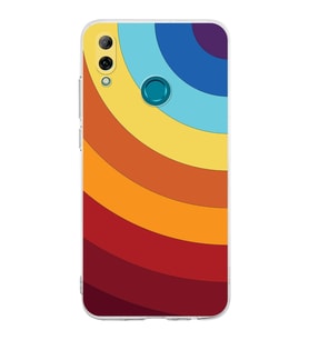 PrintiFy Huawei Psmart 2019 Uyumlu Kamera Korumalı Renk Cümbüşü A Tasarımlı Şeffaf Silikon Kılıf