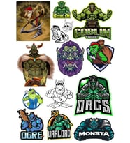 Goblin Sticker Set 13 Parça Telefon, Tablet, Defter, Laptop Sticker