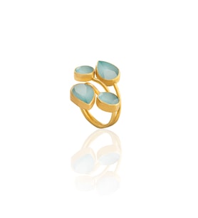 Kadir Jewellery 22 Ayar Altın Kaplama Zirkon Taşlı Kadın Vintage Yüzük