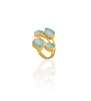 Kadir Jewellery 22 Ayar Altın Kaplama Zirkon Taşlı Kadın Vintage Yüzük