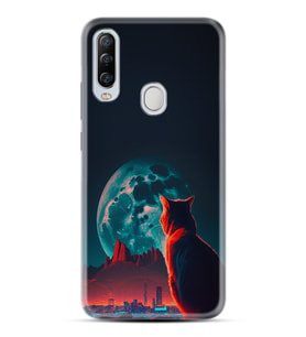 GM 20 Pro Kılıf HD Resim Baskılı Dalgın Kedi StKd -074