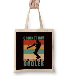 Cricket Dad Father Cricketer Bowler Pitch Sports Bez Çanta Uzun Saplı