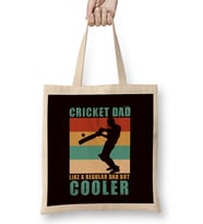 Cricket Dad Father Cricketer Bowler Pitch Sports Bez Çanta Uzun Saplı