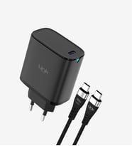 C316  Safe GaN Tip-C Kablolu 45W Hızlı Şarj Adaptörü (Siyah)