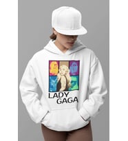 Lady Gaga Baskılı Unisex Oversize Şarkıcı Hoodie