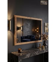 (76x54 cm) Antik Ahşap Yatay Dekoratif Ayna Dresuar Boy Koridor Konsol Aynası Banyo Oda Lavabo Wc Mutfak Makyaj Aynası (76x54 cm)
