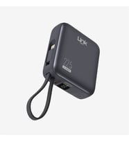 PD22 Hızlı Şarj 22.5W Dahili Kablolu 10.000 mAh Powerbank (Gri)