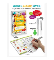 OLUKLU ALFABE KİTABI UÇAN SİHİRLİ KALEM VE KALEM TUTUCULU