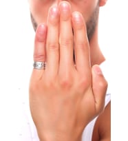 Erkek Antik Gümüş Kaplama Ayarlanabilir Gülen Yüz Emoji Yüzük