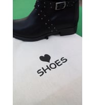 2 Adet Shoes Baskılı Keten Ayakkabı Poşeti - Ayakkabı Düzenleyici