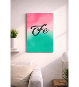FE YAZILI CANLI RENK TASARIMLI  MDF TABLO (27X18)