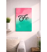 FE YAZILI CANLI RENK TASARIMLI  MDF TABLO (27X18)