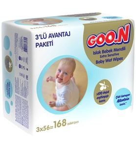 Goon Islak Havlu Mendil 56 Yaprak Sensitive Hassas Cilt (3 Lü Pk) 168 Yaprak
