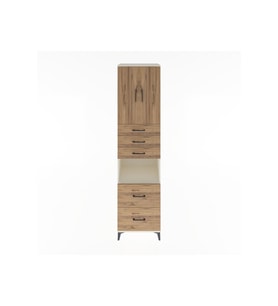 Hyperion Dolap 3 Raflı 5 Çekmeceli 2 Kapaklı 60x44x243 Aytaşı-Çam