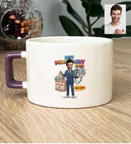 Kişiye Özel Karikatürlü Erkek Eczacı Lüks Fincan Tıp Bayramı Hediyesi