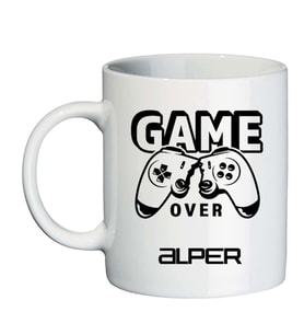 Game Over İsimli Gamer Hediyesi Oyuncu Kupa Bardak