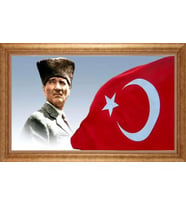 ALTIN ÇERÇEVELİ PASPARTULU TABLO CR129