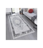 Rovigo Home Dijital Baskı Yıkanabilir Kaymaz Taban Salon Halısı  RVG1764 (Gri)