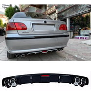 Fiat Albea Siyah Difüzör 4 Krom Egzoz Görünümlü Difizör Arka Ek Body Kit