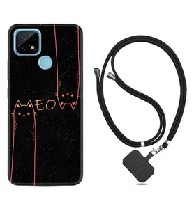 Realme C11 C21 C21Y C25Y C11 2021 Kılıf Boyun Askılı Silikon Meow 1657