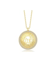 Gümüş Gold Allah Yazılı Kadın Kolye CSR2180972