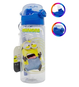 Minions Şeffaf Matara 500ml - Minyonlar Suluk - Lisanslı Minions Matara - Pipetli Suluk (Karışık)