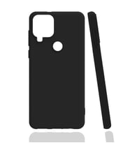 Realme C15 Kılıf Zore Biye Silikon Kılıf (Siyah)
