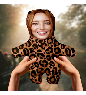 Motto Gift Leopar Desenli Kişiye Özel Fotoğraflı Peluş Oyuncak 531051