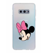 Samsung Galaxy S10E Kapak Minnie Mouse Tasarımlı Şeffaf Silikon Kılıf