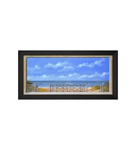 Manzara Temalı Kanvas Tablo 80 x 110 cm Siyah Çerçeve