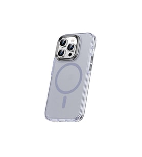 Apple iPhone 15 Pro Uyumlu Kılıf Airbagli M-safe Wireless Şarj Özellikli Lens Koruyuculu Zore Klaptika Kapak (Gri)