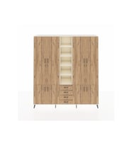 Hyperion Dolap 17 Raflı 4 Çekmeceli 8 Kapaklı 220x44x243 Aytaşı-Çam/Çam