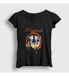 Presmono Kadın Siyah Dark Passion Play Nightwish T-Shirt 474369tt