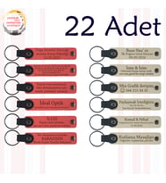 Nar Çiçeği & Sütlü Kahve, 22’li Set, Tarih ve İsimli Deri Hatıra, Akraba Gecelerine Küçük Hediye